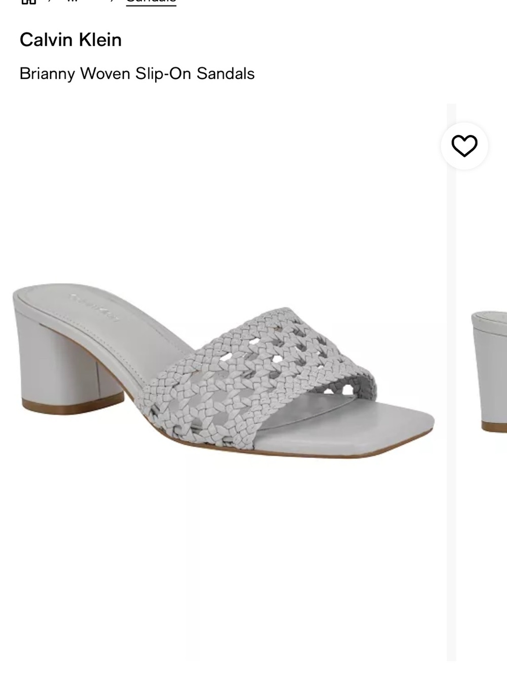 Calvin Klein Brianny Woven Slip-On Mules — Light blue